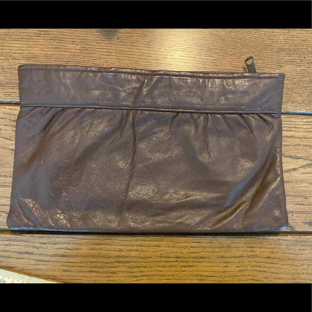 3 for $10 Vintage brown leather clutch